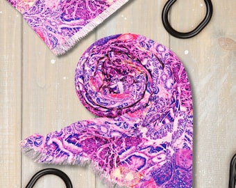 Histology Watercolor Art Scarf: Pathology Lab Week Gift