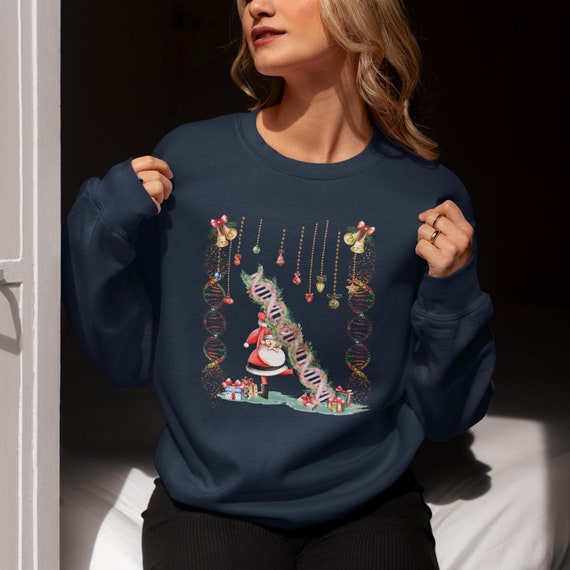 DNA Double Helix Christmas Sweater: Biology Student Gift