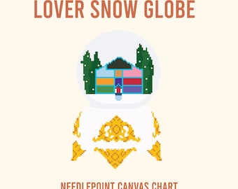 Lover Snow Globe Needlepoint Chart