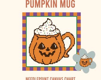 Pumpkin Mug Needlepoint Chart