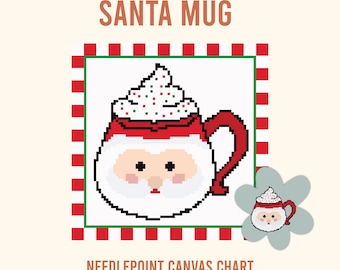 Santa Mug Needlepoint Chart