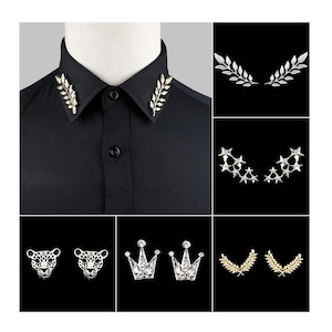 Men's Gentleman Tassel Brooch For Men Shirt Collar Lapel Pin Crown Tree Leaf Wedding Dinner Accessories Party Gifts, Brooches for men party