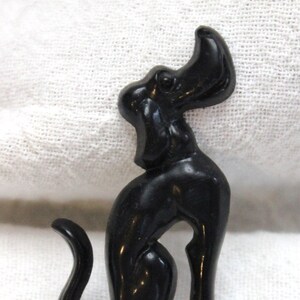 1950's Black Celluloid Dog Pin