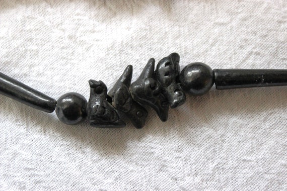 Vintage Oxaca Clay Bead Birds and Pitcher Necklace - image 4