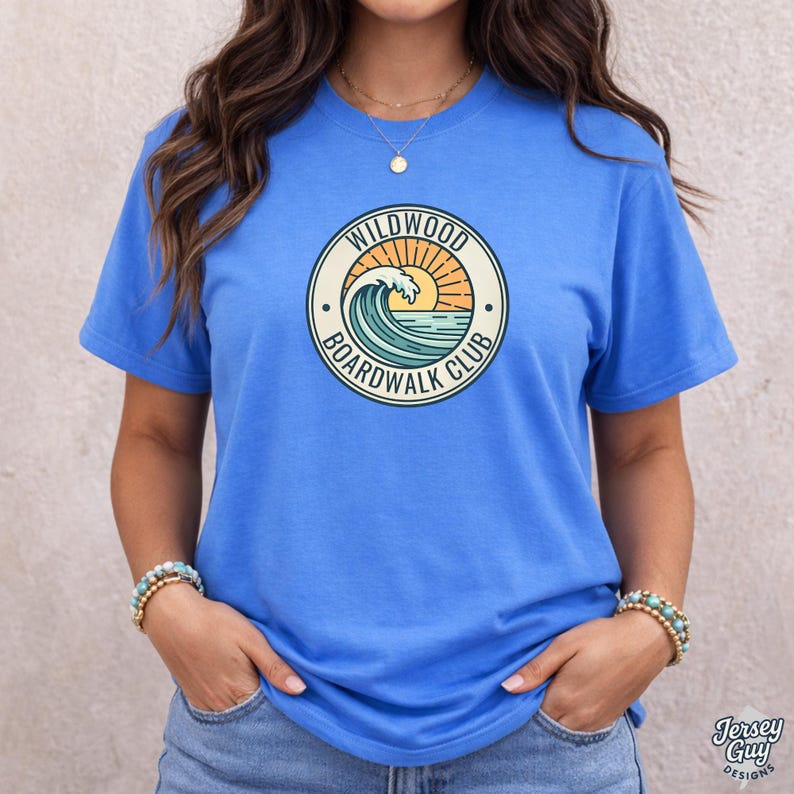 Wildwood NJ Boardwalk Club Shirt for Shore Travelers, Jersey Shore Tee image 8