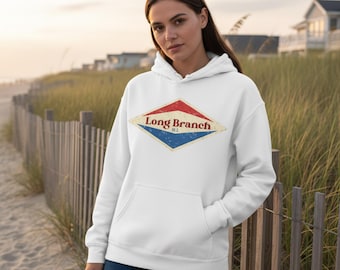 Long Branch NJ Retro Diamond Shirt | Jersey Shore Beach Tee