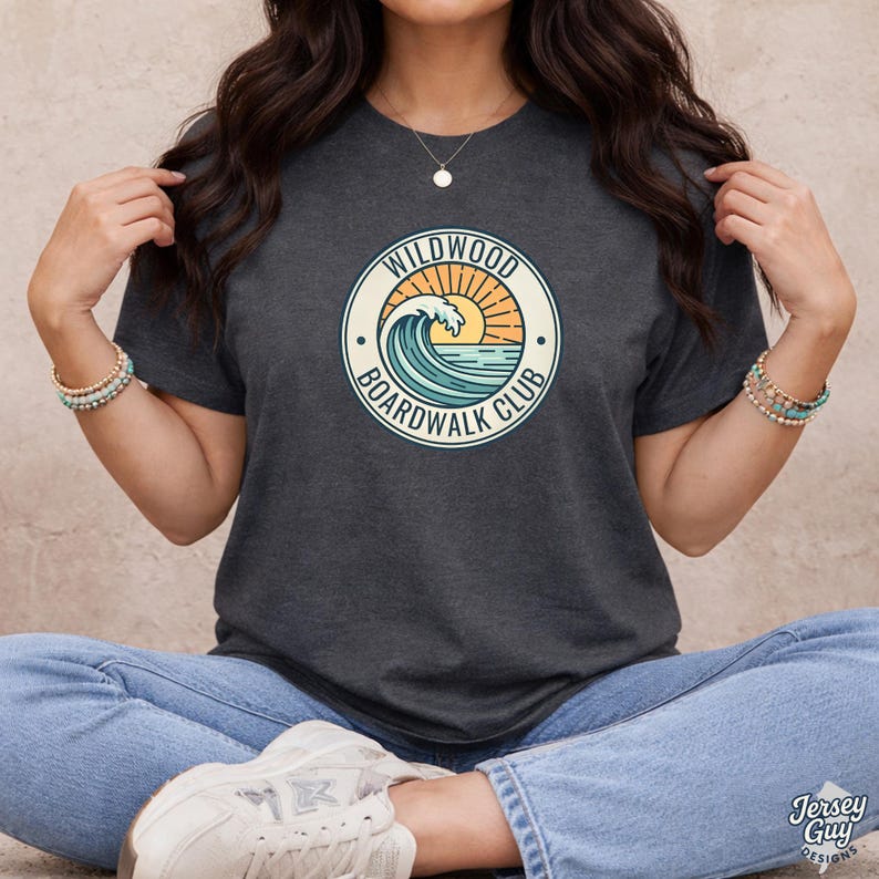 Wildwood NJ Boardwalk Club Shirt for Shore Travelers, Jersey Shore Tee image 7
