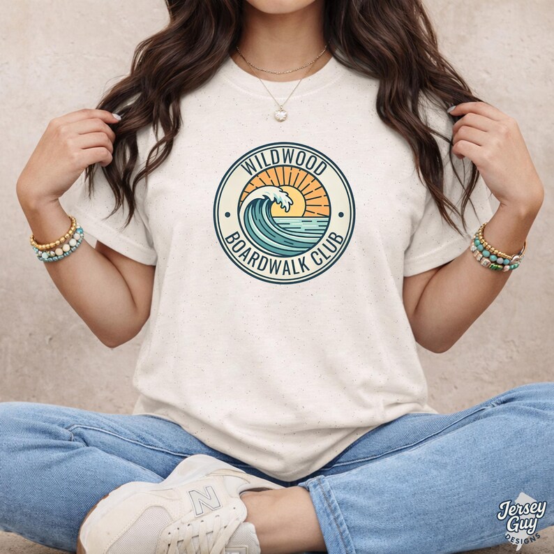 Wildwood NJ Boardwalk Club Shirt for Shore Travelers, Jersey Shore Tee image 5