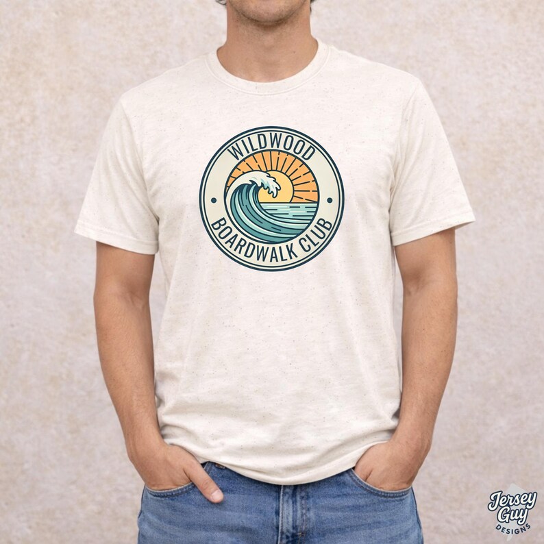 Wildwood NJ Boardwalk Club Shirt for Shore Travelers, Jersey Shore Tee image 3