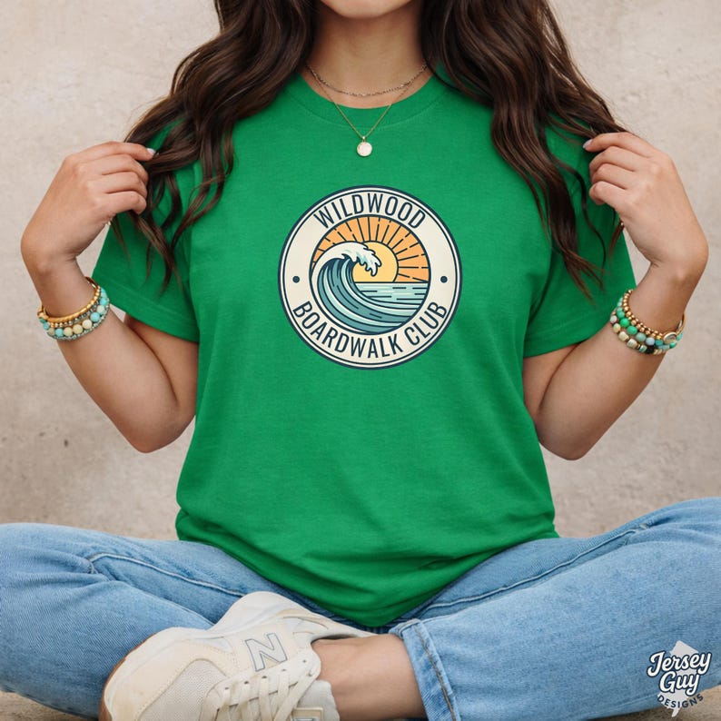 Wildwood NJ Boardwalk Club Shirt for Shore Travelers, Jersey Shore Tee image 4