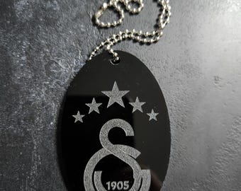 Pendentif Galatasaray pour rétroviseur de voiture - Accessoire pour voiture de fan de l'équipe de football turque - Cadeau décoratif à suspendre automatiquement