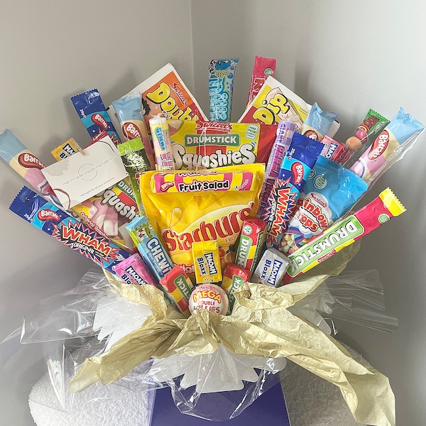 30pc Retro Sweet Hamper Bouquet - Father’s Day - Birthday - Congratulations - Get Well Soon - Thinking Of You - Graduation