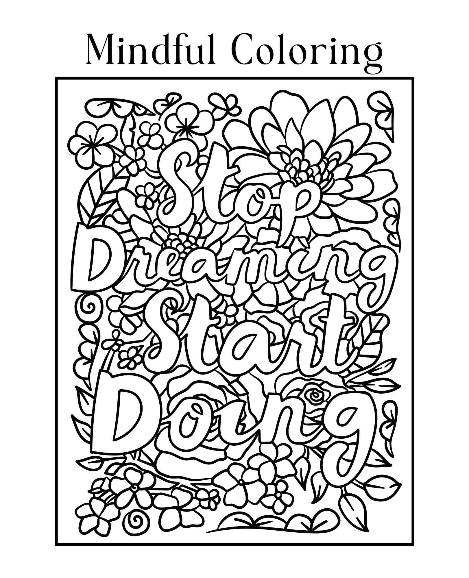 Adult Coloring, Mindful Coloring Pages - Etsy