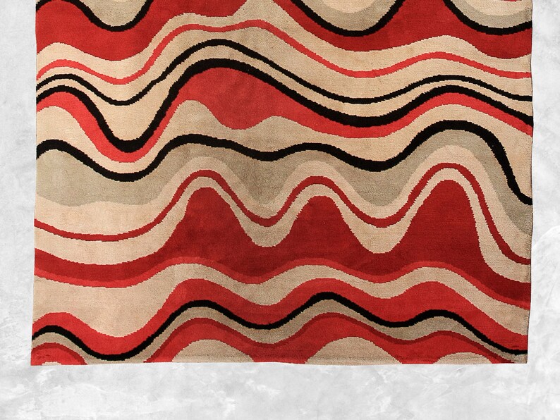 French Mid-century Modern Rug 1950's Art Deco Inspired Collection ...