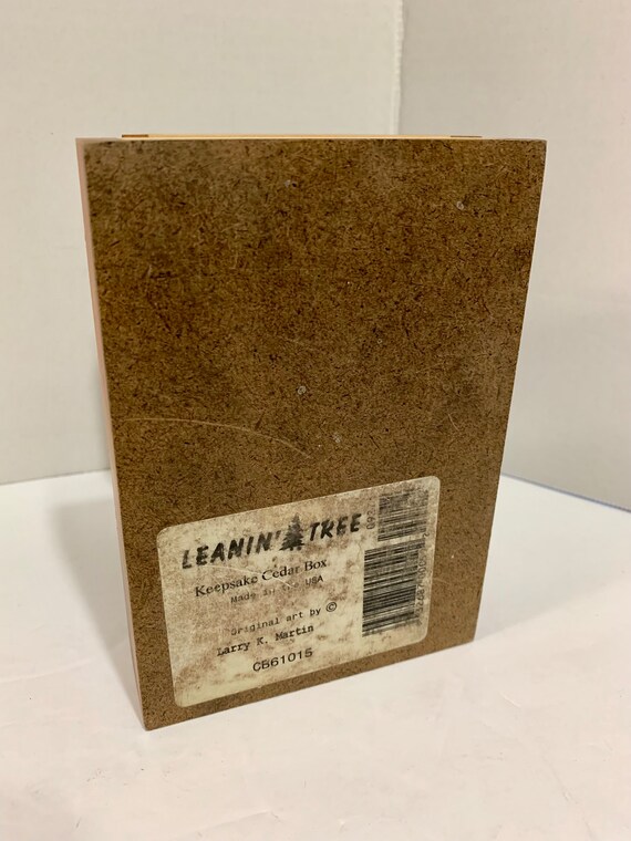 Leanin Tree Keepsake Hinged Cedar Box Red Velvet … - image 5