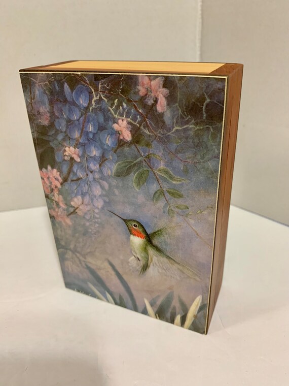Leanin Tree Keepsake Hinged Cedar Box Red Velvet … - image 3