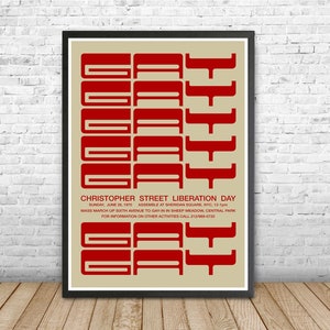 Gay Plakat, Vintage Gay Plakat, Christopher Street, NYC 1970, Gay Plakat