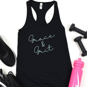 Grace & Grit Sleeveless Top for Women Workout Gear Sleeveless Exercise Apparel Running Shirt Lifting Shirt for Her Workout Tank Summer Tee