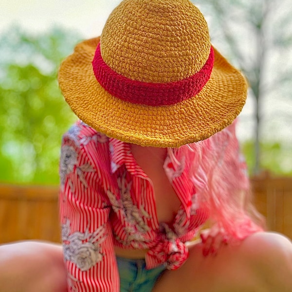 Crochet Pirate Captain Hat | Anime/Cosplay Straw hat