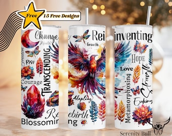 Omslagdoek aquarel Phoenix: inspirerend ontwerp (digitale download)