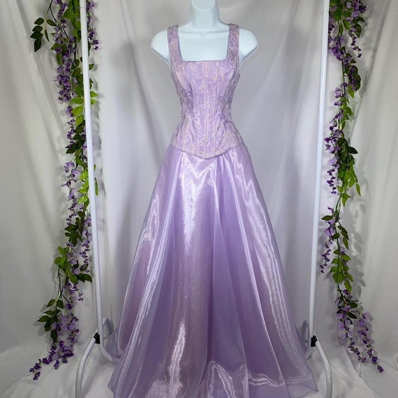 Vintage Y2K purple fairy princess prom dress - image 1