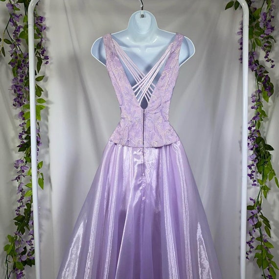 Vintage Y2K purple fairy princess prom dress - image 3