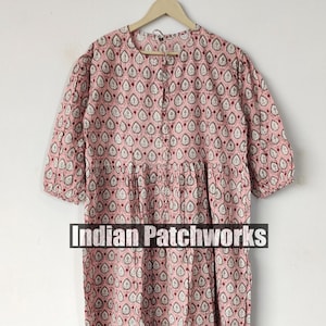 Midi Dress Block print Midi Mini women girls Dress,Deep Neck with string closer bohemian dresses wedding bohemian boho hippie giftsdress