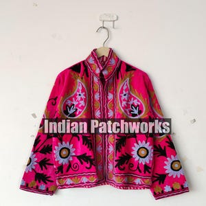 Hand Embroidered Velvet Suzani Jacket: Boho Winter Wear