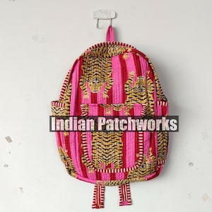 Handmade Quilted Cotton Backpack: Sustainable Travel Laptop Bag