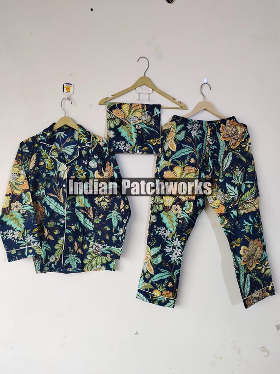 Indian Blockprint Pure High Quality Cotton Night Lounge Pyjama