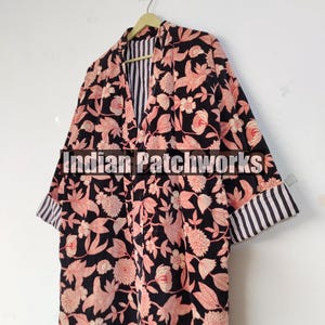 Morning Tea Velvet Coat, Floral Print Velvet Kimono Robes, Bridesmaid Robe, Women Wear Cotton Velvet robe, Velvet Jacket, Bridal Robe
