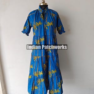 Hand Block Printed Dress| Summer Dress| Floral dress| Gifts for her! Cotton dress| Handmade| Made in India| Maxi Dress|