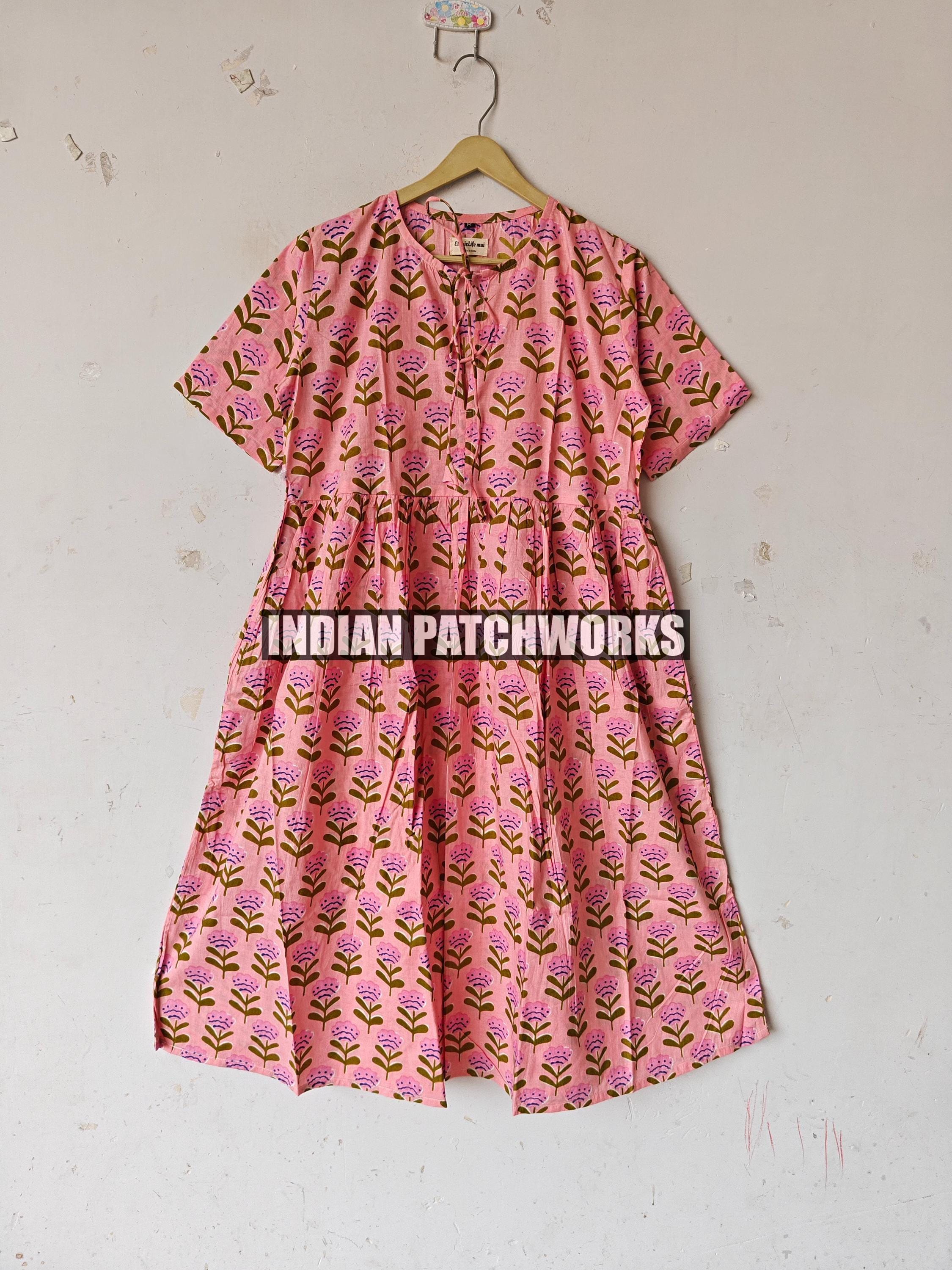 white christmas dresses Hasan Handloom Dress by Jodi – Handwoven Cotton with Appliqué M main image 0