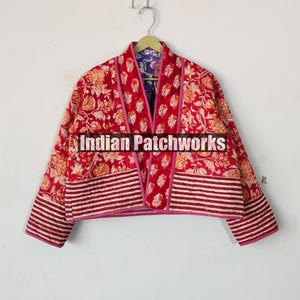New Style Patchwork Quilted Jacket Reversible Quilted Short Jacket/Coat,Women Wear New Style Coat,Partywear OR Gift For Her, Christmas Gift