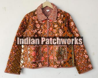 New Style Patchwork gesteppte Jacke Reversible gesteppte kurze Jacke / Mantel, Frauen tragen neuen Stil Mantel, Partywear ODER Geschenk für sie, Weihnachtsgeschenk