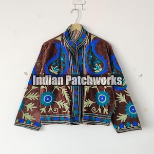 Embroidered Velvet Suzani Jacket: Boho Festival Style
