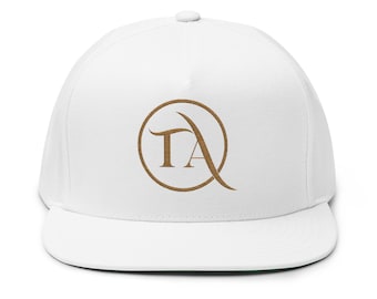 Monogram TA Circle Logo Cap | Embroidered Flat Bill Snapback