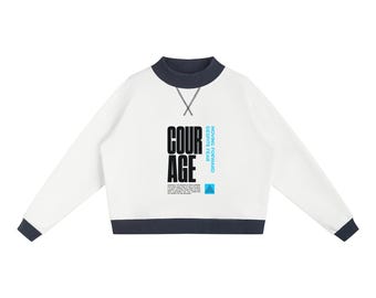 Women’s Mock Neck Crewneck Sweatshirt