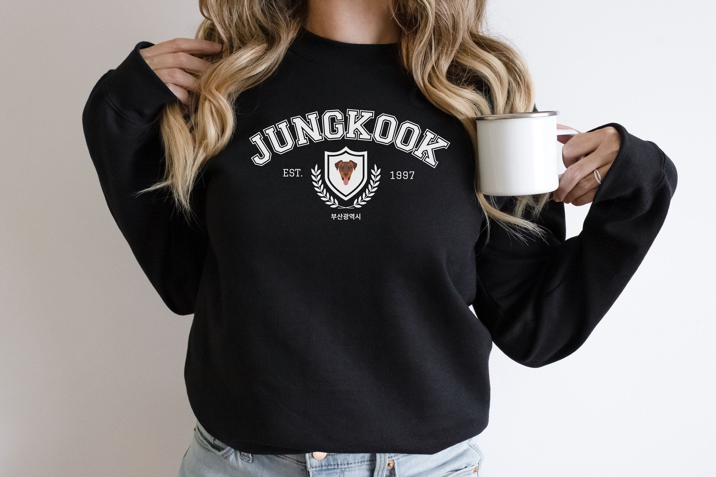 BTS Jungkook Wear Official VARSITY Hoodie 07 L Size Sweatshirt