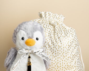 Graduation Penguin Stuffed Animal Plush Gift Package, Graduate Gift Bag