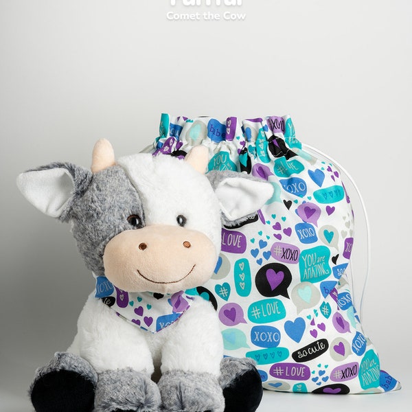 Cow Stuffed Animal Plush Gift Package Birthday Anniversary Get Well Gift Bag