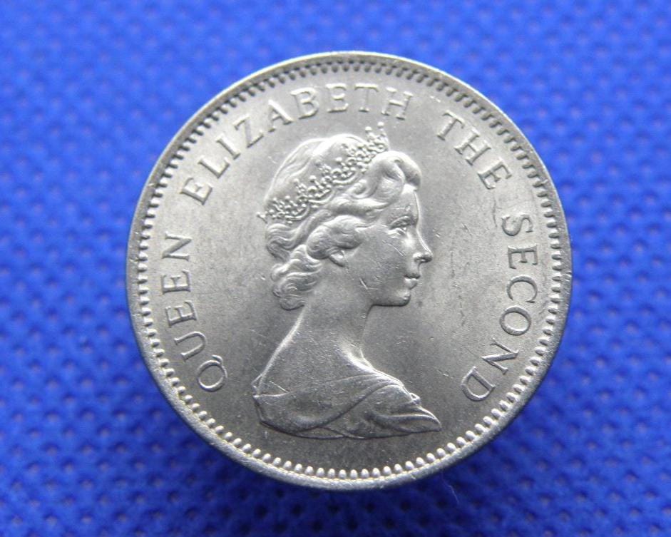 1968年ジャージー5ペンス硬貨 - チャネル諸島コイン。スリーライオンズ