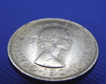 1966年 - 60歳誕生日記念シリング硬貨 - 英国デザイン - エリザベス2世