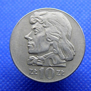 POLAND 1971 - 10 ZLOTYCH Coin - Winged Eagle / Tadeusz Kosciuszko Design - Good Detail - Polish Coin (VI14)