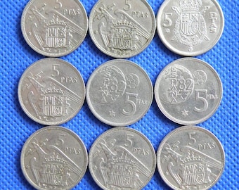 スペイン　ペセタ　まとめ売り　　硬貨 スペイン・ペセタ貨幣コレクション：1946-2001年 外国通貨セット