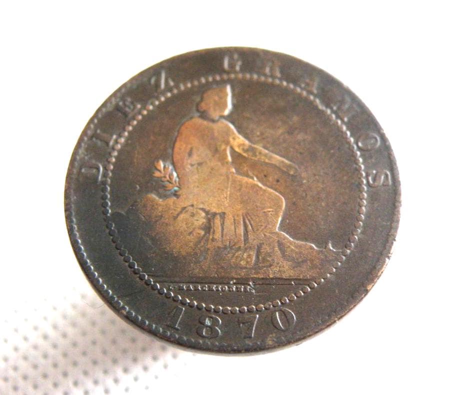1870 Spanish Coin - Etsy