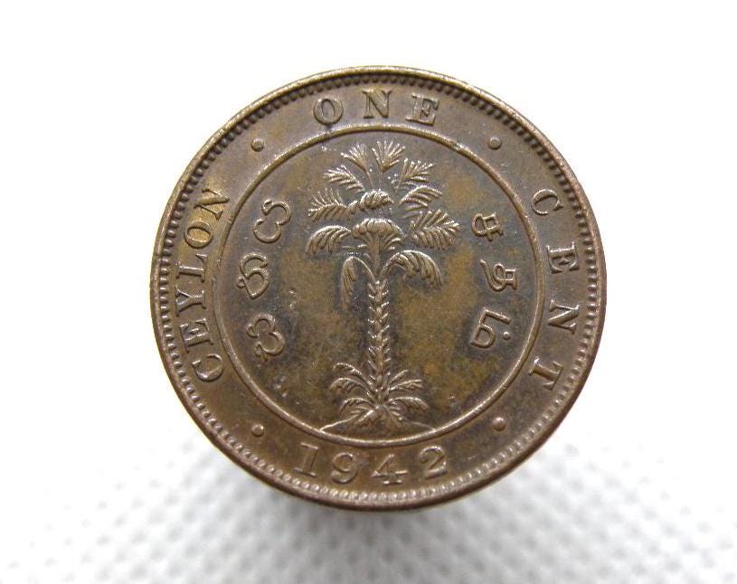 セイロン - 1942年 1セント硬貨 - 国王ジョージ6世 - セイロン