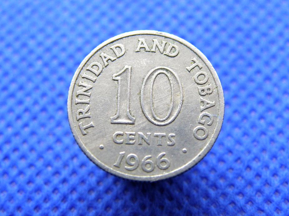 TRINIDAD and TOBAGO COINS - 1966 - 10 & 25 Cents - Genuine British