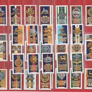 ARMY BADGES - 1939 Originele kaartenset British Sigarette Tobacco - GALLAHER - Britse leger militaire regimentsinsignes - volledige set OS01)