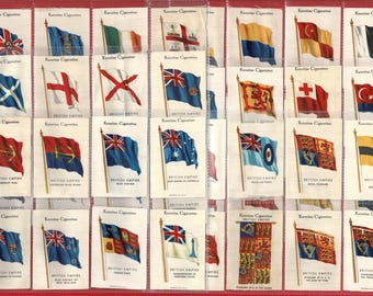 （F）国旗 シガレットカード 旗 シルク Kensitas イギリス 36枚 1934 J Wix Pack of 10 British Empire Flag Kensitas Cigarette